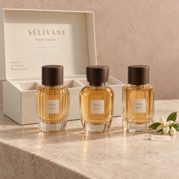 SÉLIVANE Fleur Solaire I — 3 × 15 мл, демонстрационный флакон