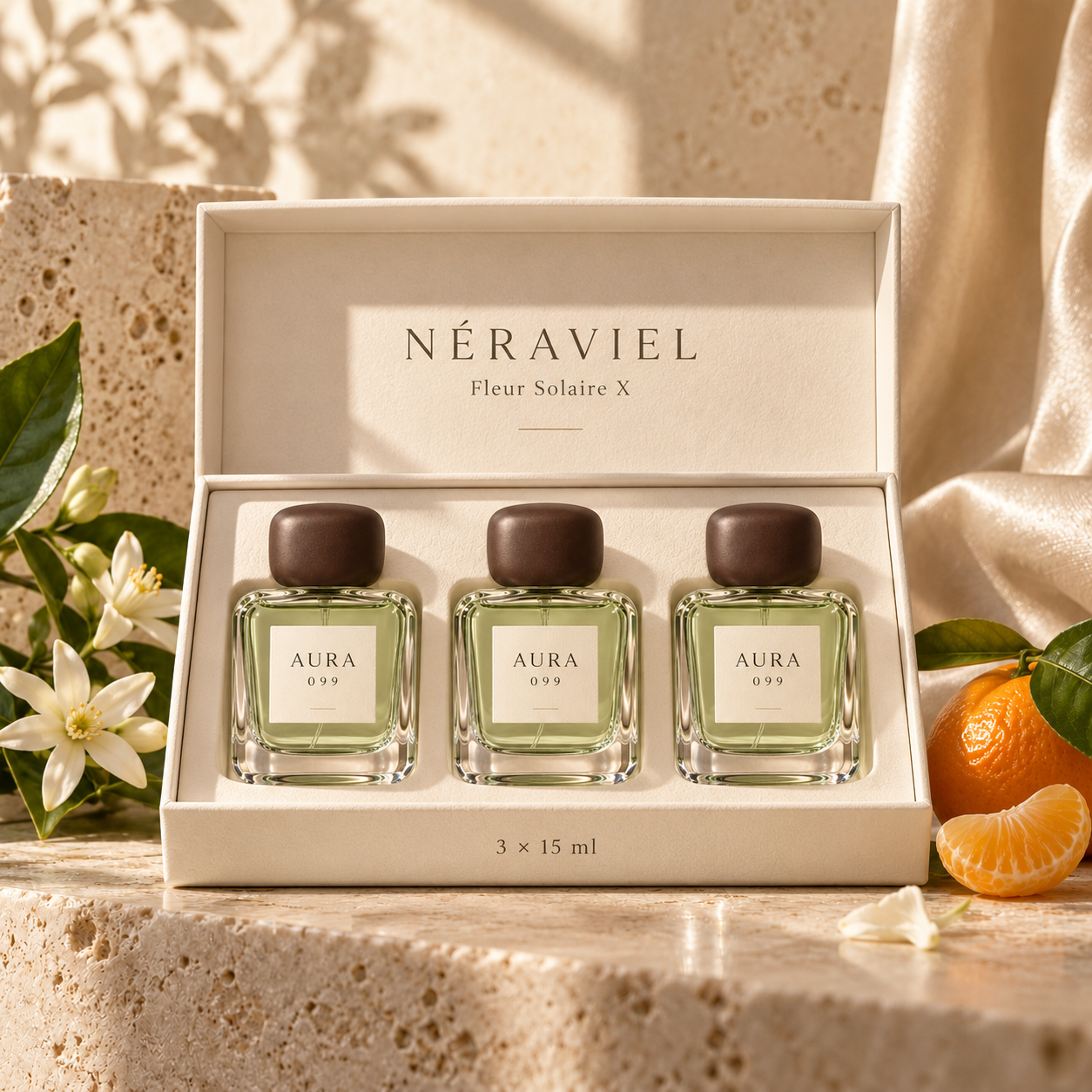 NÉRAVIEL Fleur Solaire X — 3 × 15 мл, AURA-0099